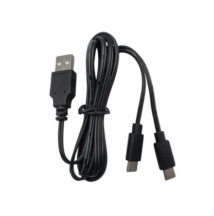 Ladekabel fra USB-A til 2x USB-C-kontakter